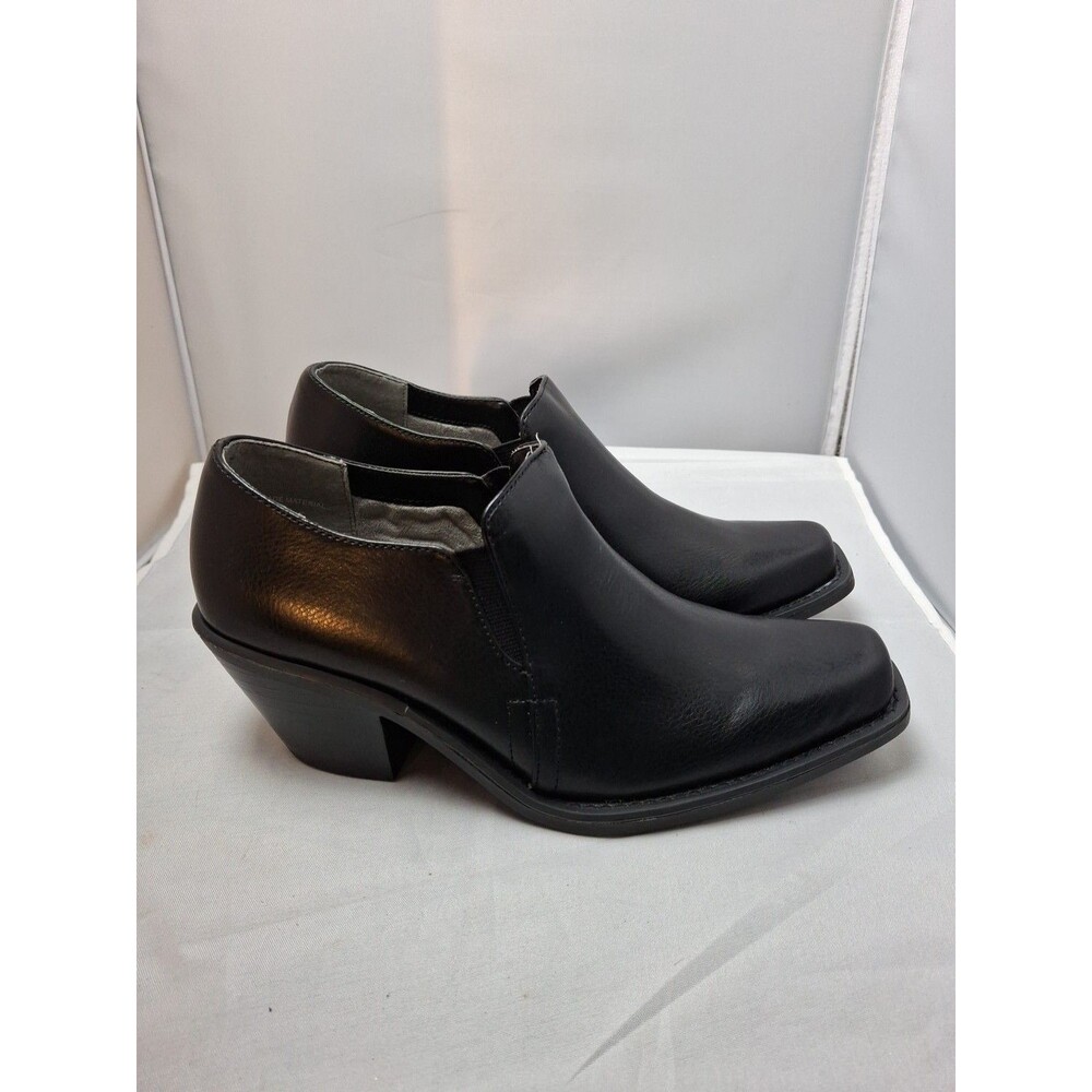 NATURAL REFLECTIONS Black Leather Loafers Women's Size 6